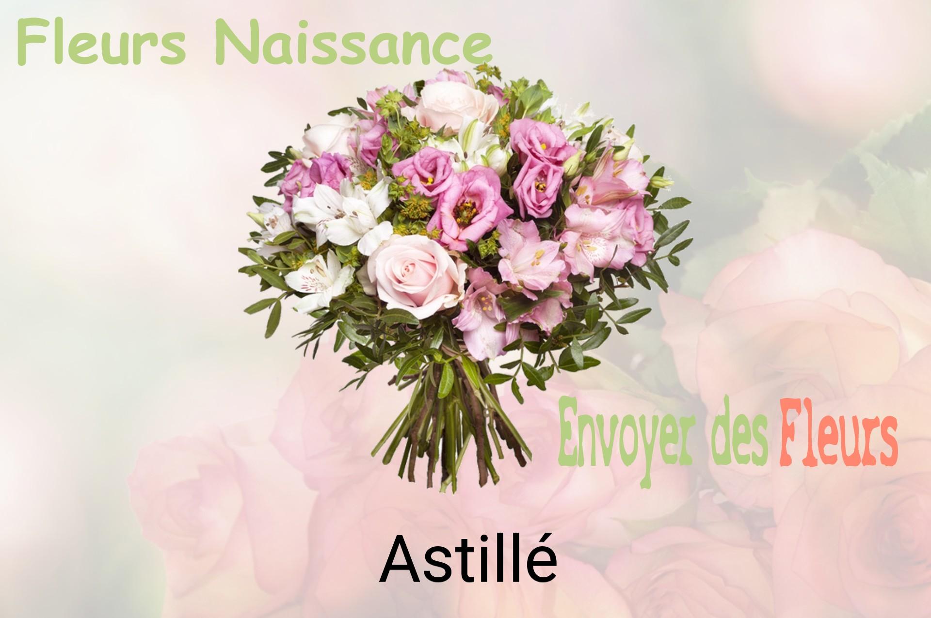 Bouquet de fleurs de naissance livré à Astillé